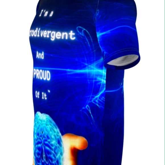 Neurodivergent and Proud of it! Unisex Cut & Sew Tee. Show Your Support - Picture 6 of 7